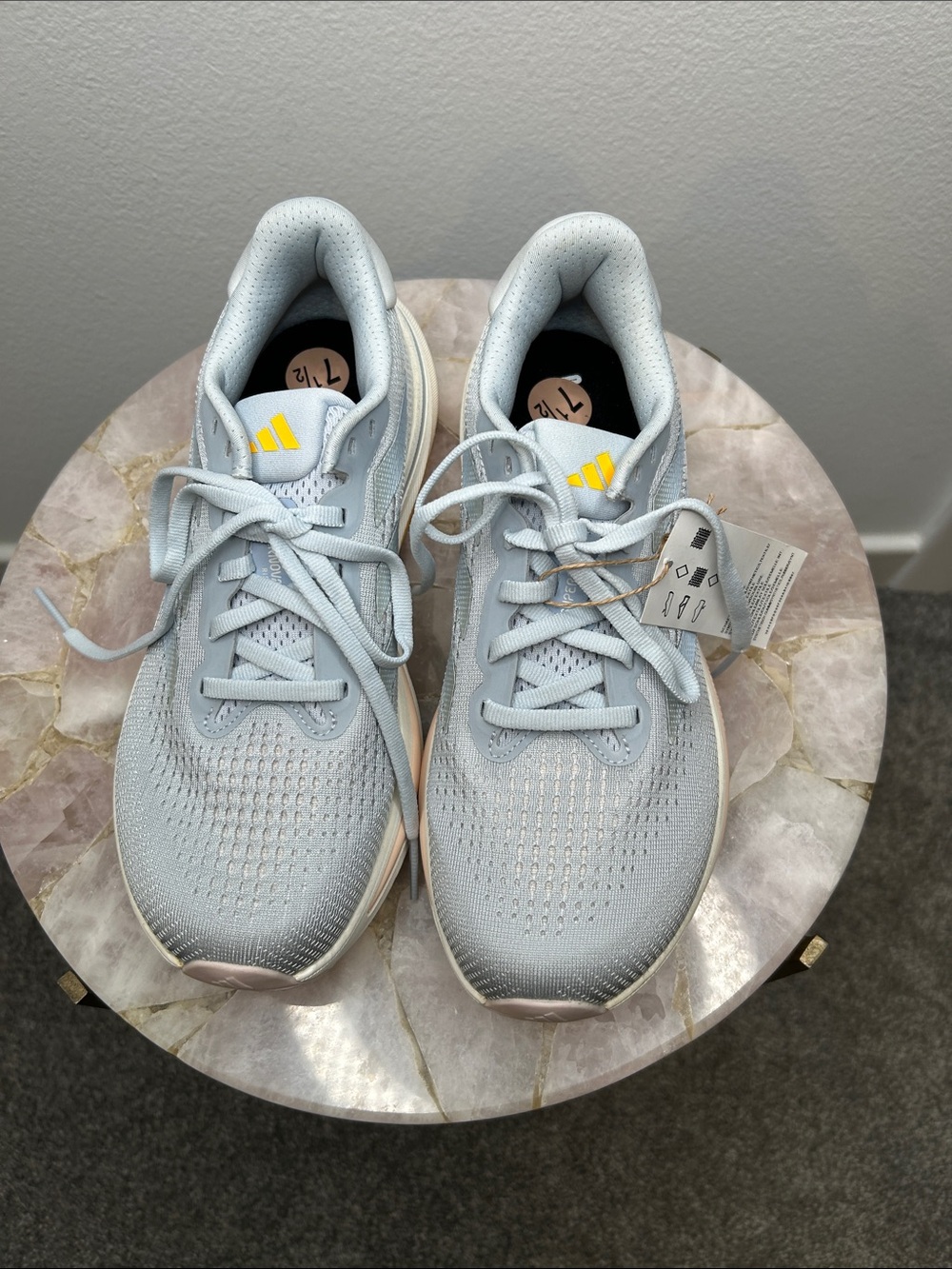 adidas Supernova Rise Women's Running Shoes - Light Gray & Yellow Accents - Picture 2 of 15